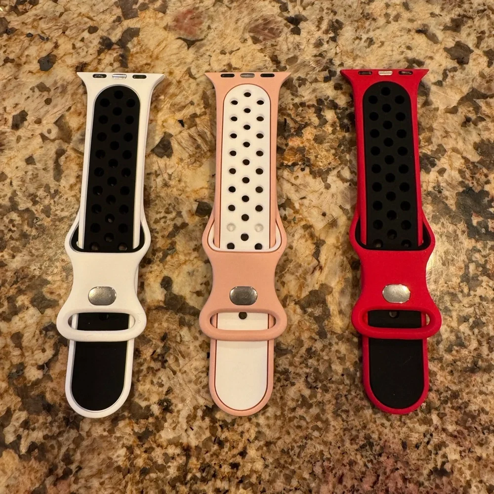 Sport Band for Apple Watch - Red, Pink, White 38/40mm